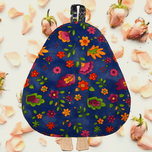 Pig Potholder: Purple Floral Pattern Handmade Kitchen Accessories - Anke Wonder LLC