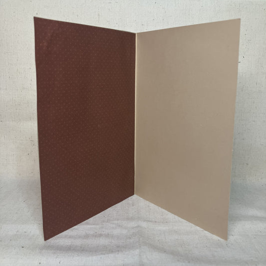 Blank inside of Handmade Vintage Greeting Card.