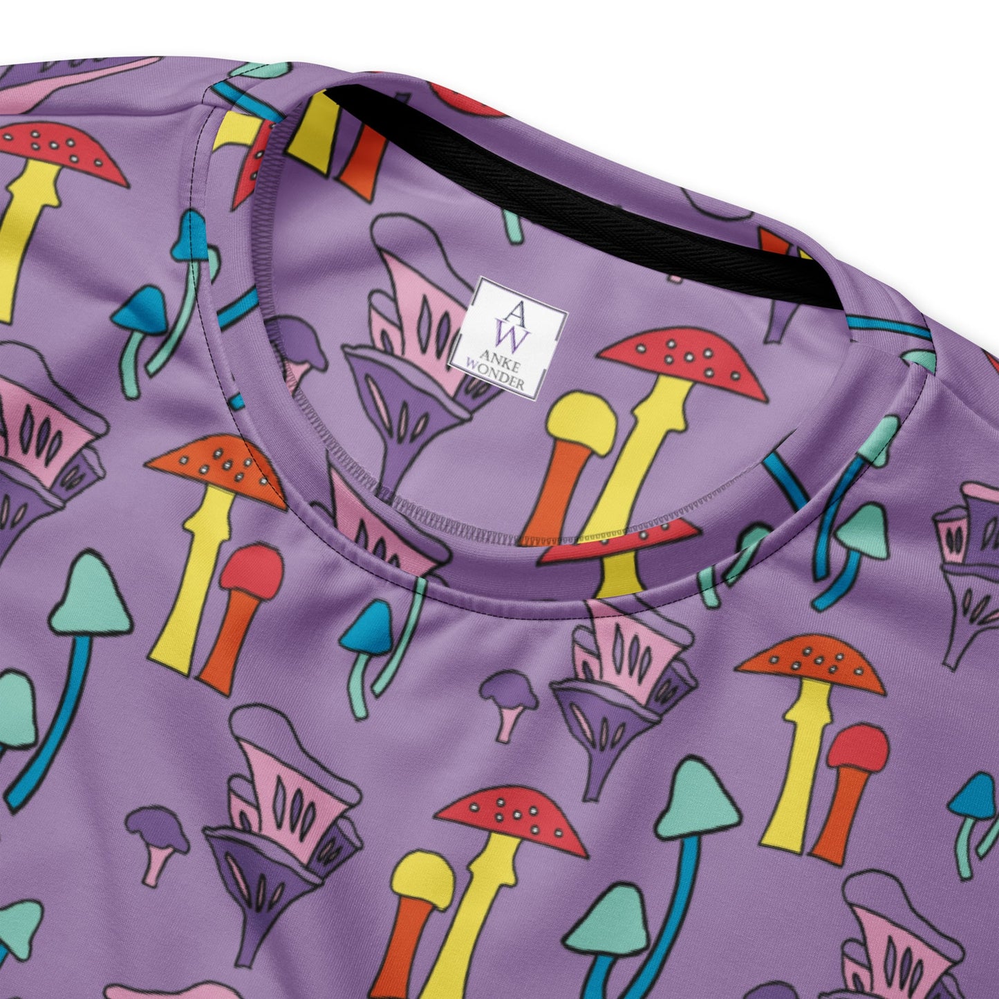 Close-up view of the inside label of the sweatshirt, showcasing the Anke Wonder Label.