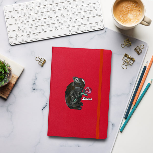 Bunny holding Rose Notebook: Für dich - Anke Wonder LLC
