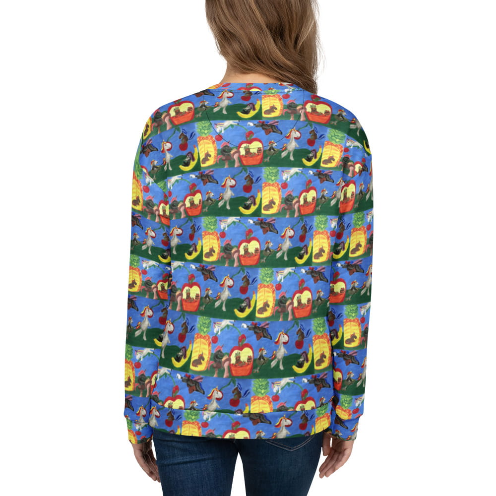 Unicorn Painting Women's Sweatshirt - Eco-Chic Recyled Polyester - Anke Wonder LLC