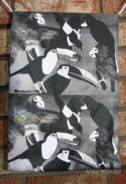 The awareness spreading tote bag: Black & white birds - Anke Wonder