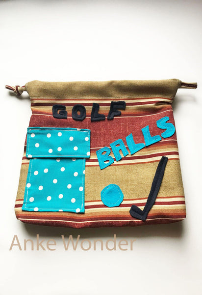Drawstring Bag for Golf Balls - Anke Wonder