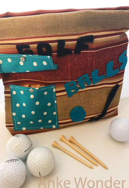 Drawstring Bag for Golf Balls - Anke Wonder