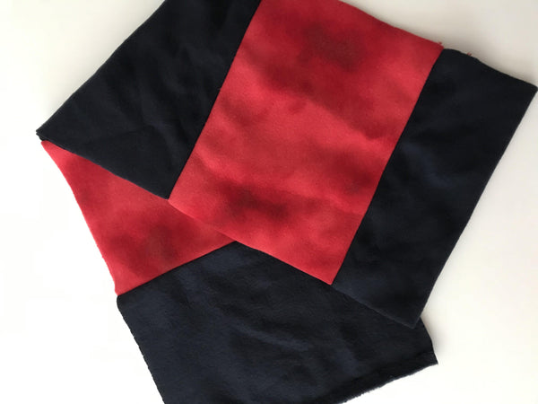 Women´s Fleece Scarf "Bon Voyage Pink and Blue" - Anke Wonder