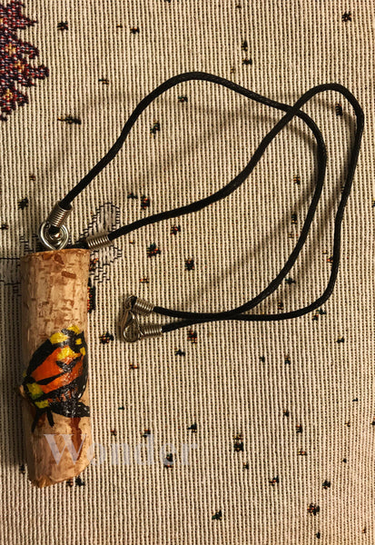 Monarch Butterfly Wooden Necklace - Anke Wonder