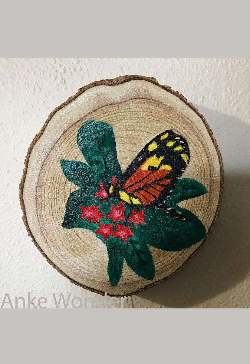 Vintage Banar Floral Needlepoint With Monarch Butterfly Kit