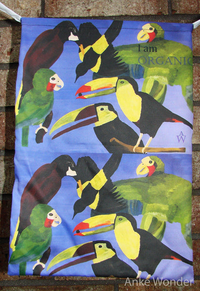 The awareness spreading tote bag: Colorful birds - Anke Wonder