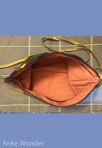 Reversible Women´s Fabric Handbag - Bird and Peacock - Anke Wonder