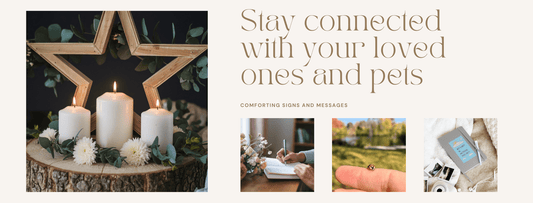 Image of multiple photos and the text 'Stay connected with your loved ones and pets by Medium Anke Wonder.oved 