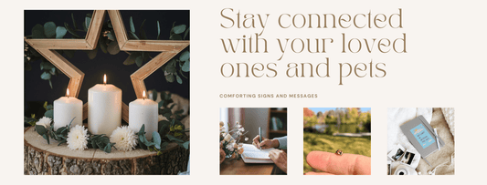 Image of multiple photos and the text 'Stay connected with your loved ones and pets by Medium Anke Wonder.oved 