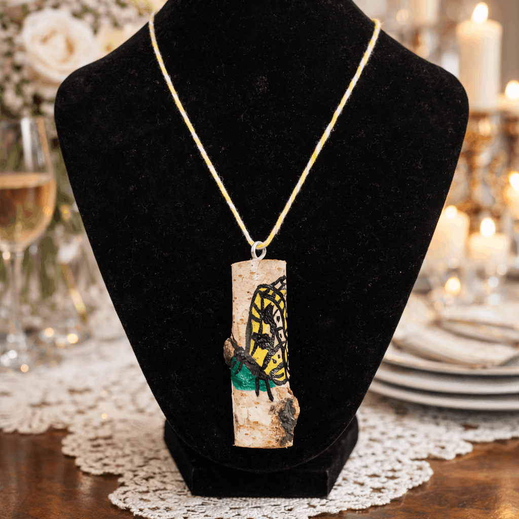 Handpainted Wooden Swallowtail Butterfly Necklace - Anke Wonder LLC