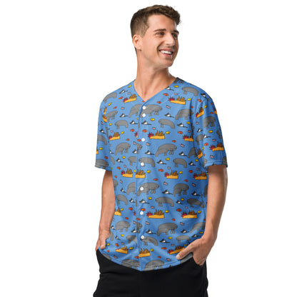 Marine Life Men's Recycled Polyester Baseball Jersey - Anke Wonder LLC