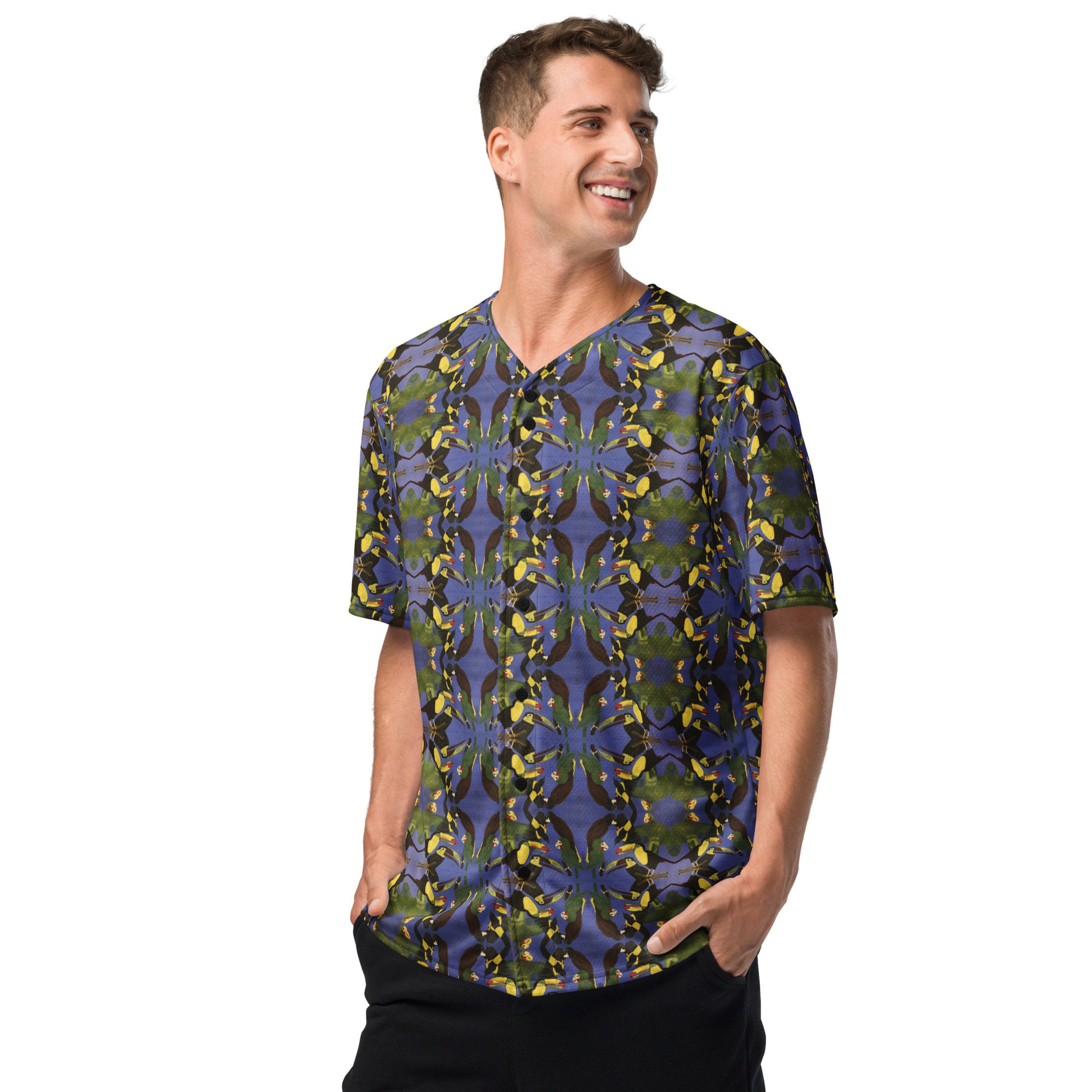 Bird Lovers Men's Recycled Baseball Jersey - Anke Wonder LLC