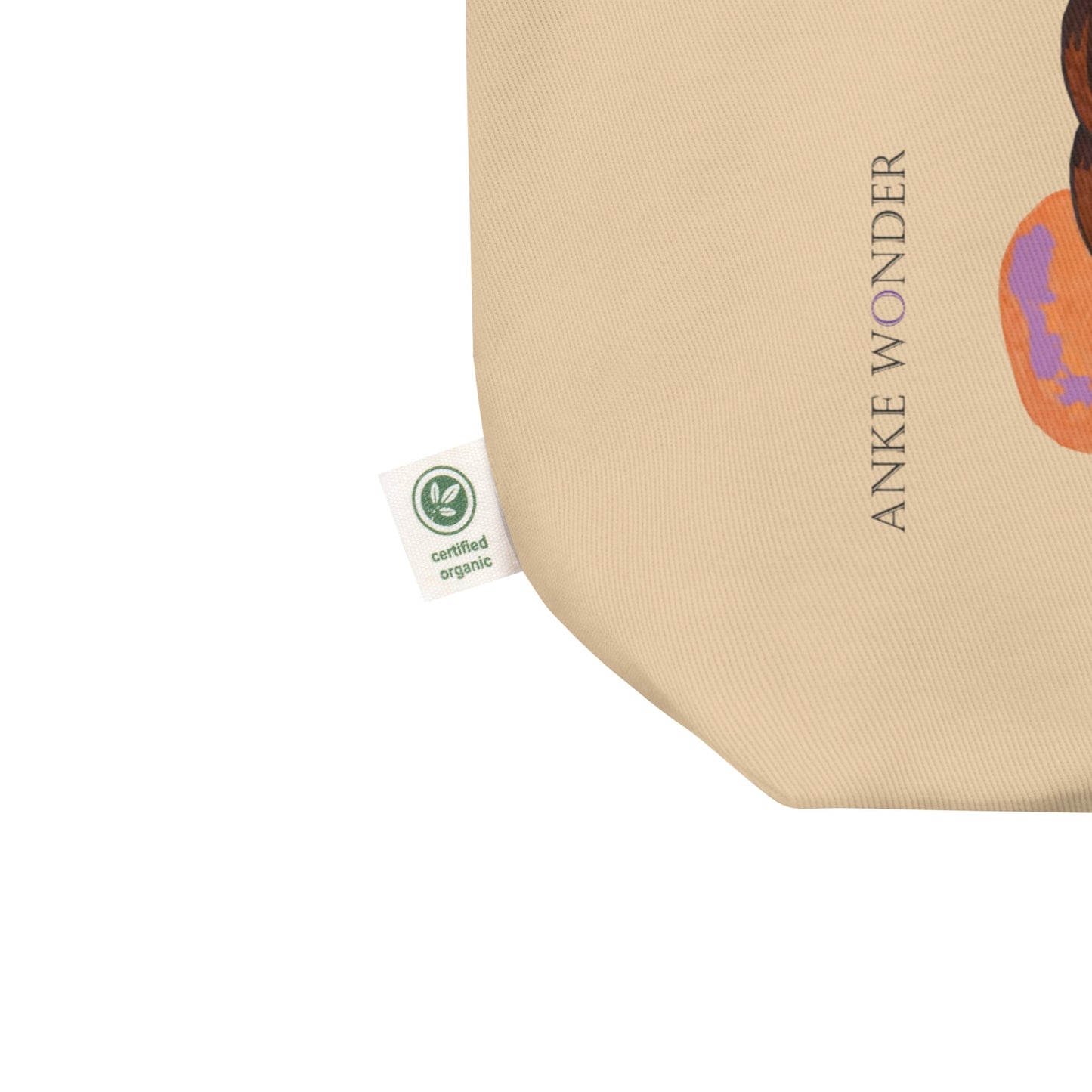 Beige product with 'Anke Wonder' branding and a certification label on a white background