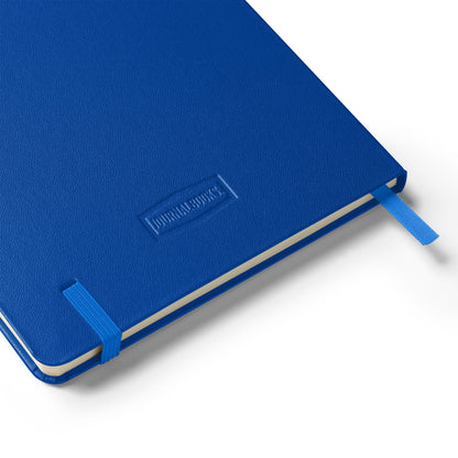 Eulen-Hardcover-Notizbuch | Blau liniertes Notizbuch mit originaler Eulen-Kunst