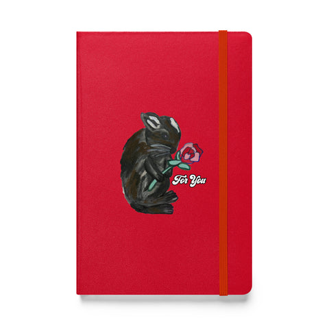 Bunny holding Rose Notebook: For you - Anke Wonder LLC