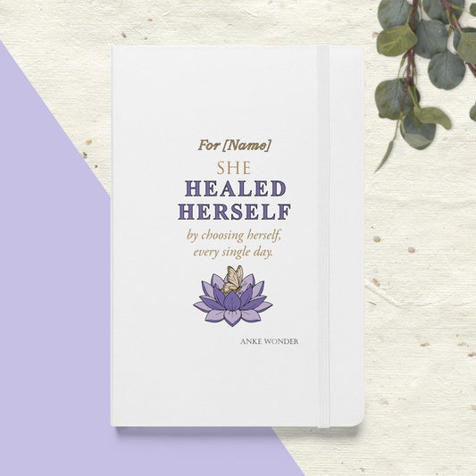 Personalized Lotus Butterfly Self Love Notebook: She Healed Herself Journal