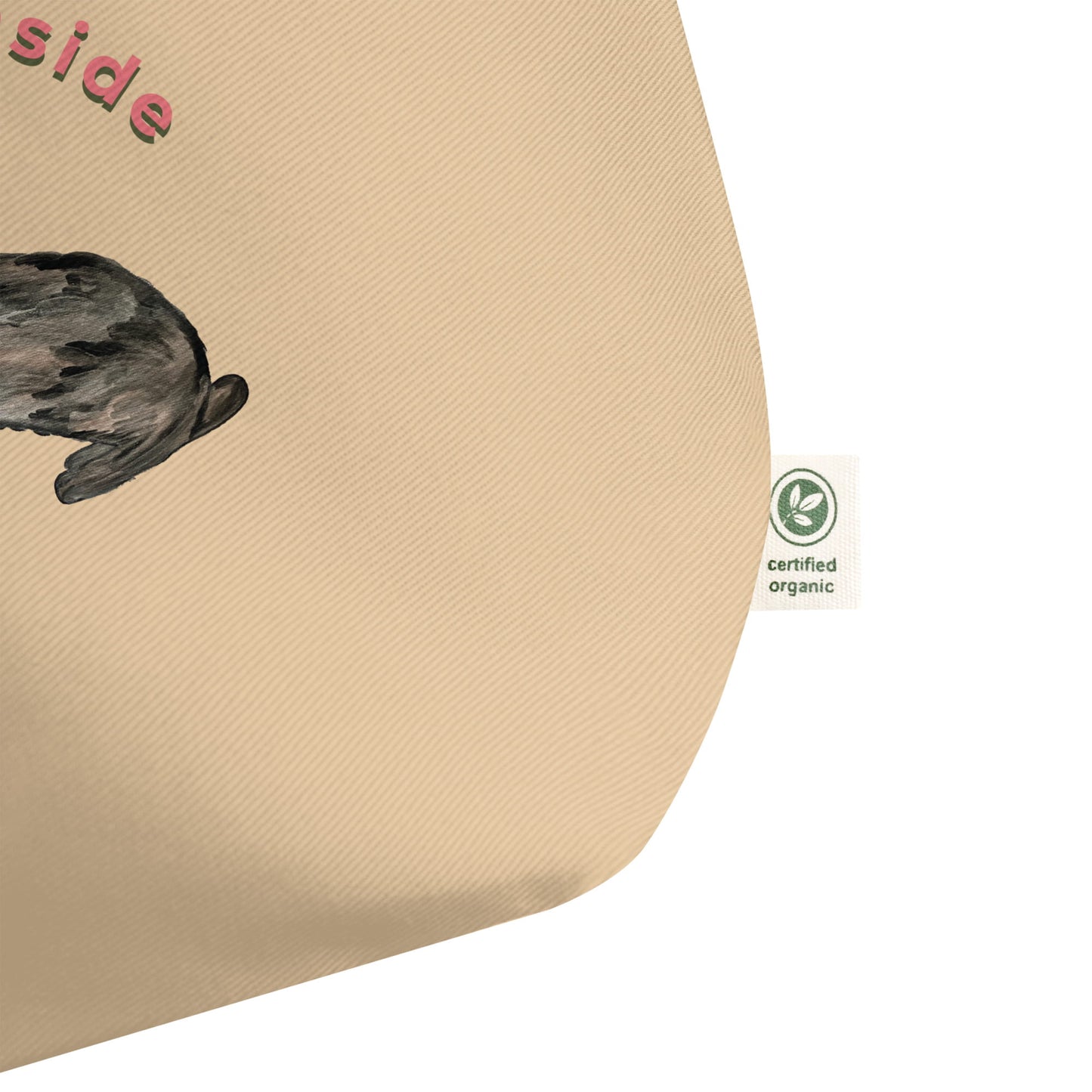 Easter Eggs Inside Bunny with Basket - Large organic tote bag