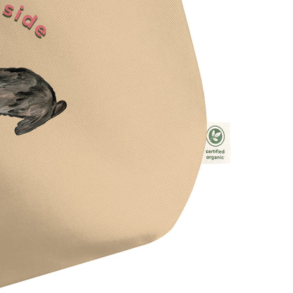 Easter Eggs Inside Bunny with Basket - Large organic tote bag