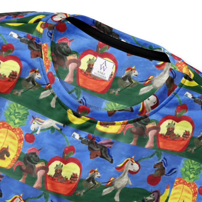 Unicorn Painting Women's Sweatshirt - Eco-Chic Recyled Polyester - Anke Wonder LLC