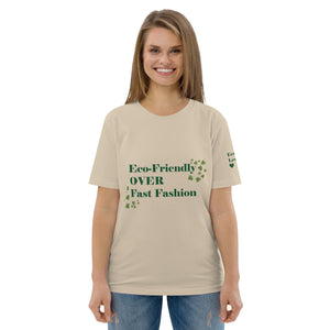 Eco-Friendly Over Fast Fashion Women's Organic Cotton T-Shirt (3 Color Variants)