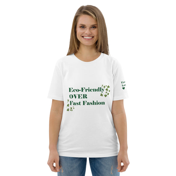 Eco-Friendly Over Fast Fashion Women's Organic Cotton T-Shirt (3 Color Variants)