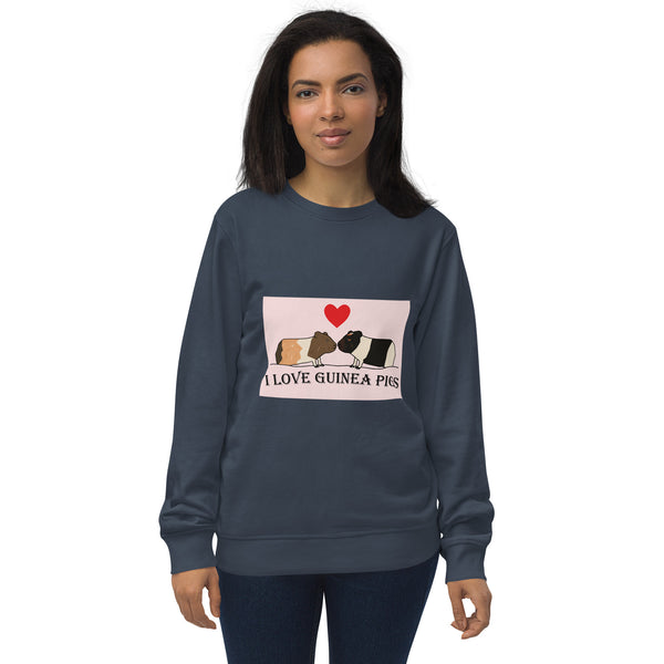 I Love Guinea Pigs Women's Organic Cotton Sweatshirt