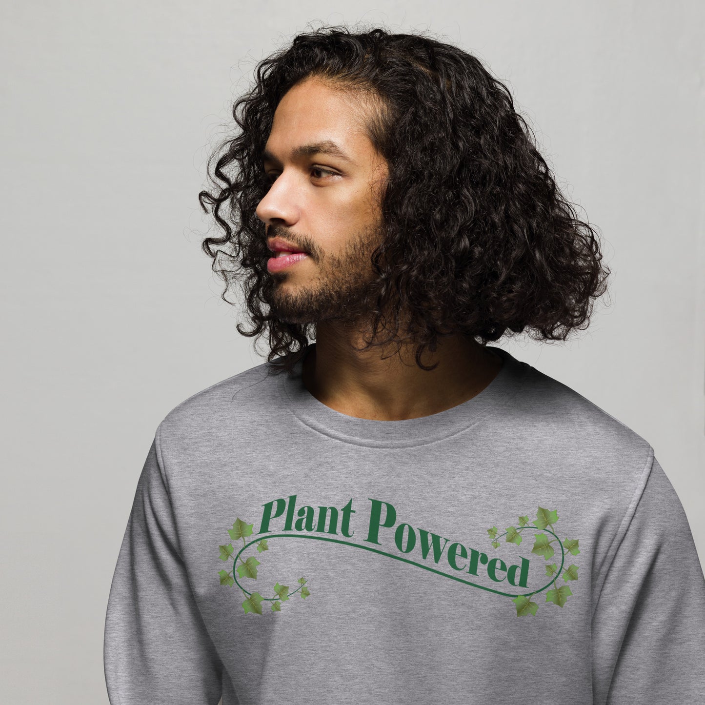 Plant Powered Ivy Men's Organic Cotton Sweatshirt - Anke Wonder LLC