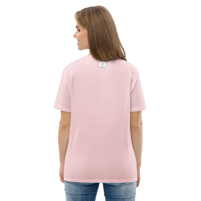 Women’s LOVE Graphic T-Shirt - Organic Cotton Hearts & Roses (Black, Pink & White) - Anke Wonder LLC