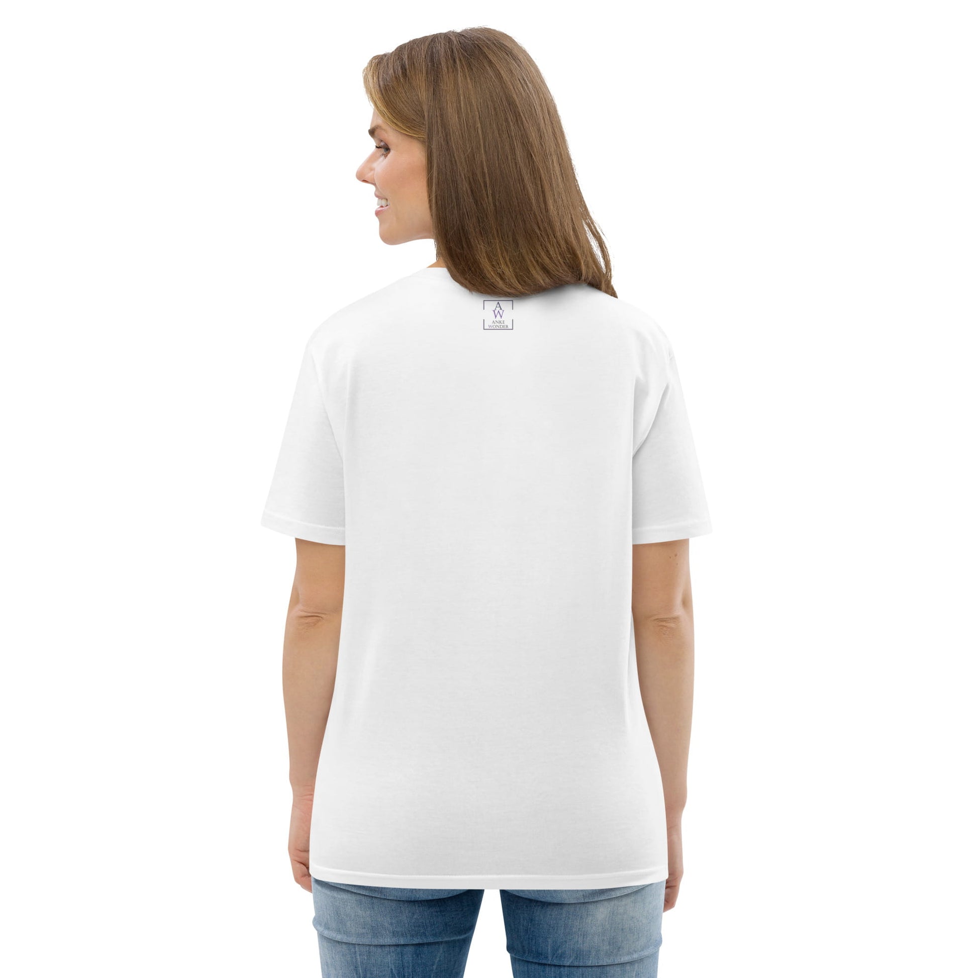 Women’s LOVE Graphic T-Shirt - Organic Cotton Hearts & Roses (Black, Pink & White) - Anke Wonder LLC
