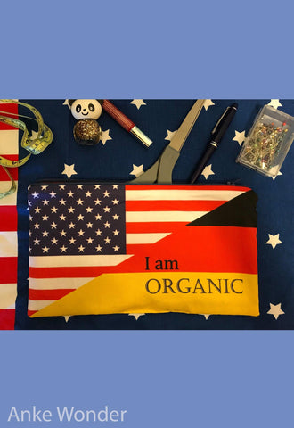 Zippered German American Flag Pouch - Anke Wonder