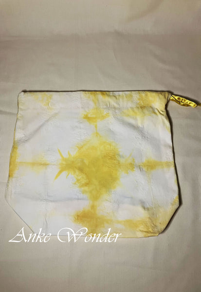 Hand-Painted Guinea Pig Drawstring Bag Naturally Dyed - Anke Wonder LLC