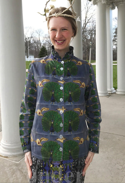 Women's Peacock Designer Jacket - Anke Wonder