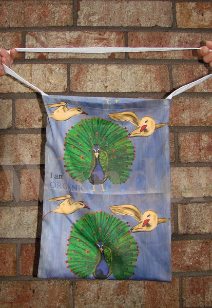 The awareness spreading tote bag: Peacock - Koaʻe ʻula - Anke Wonder