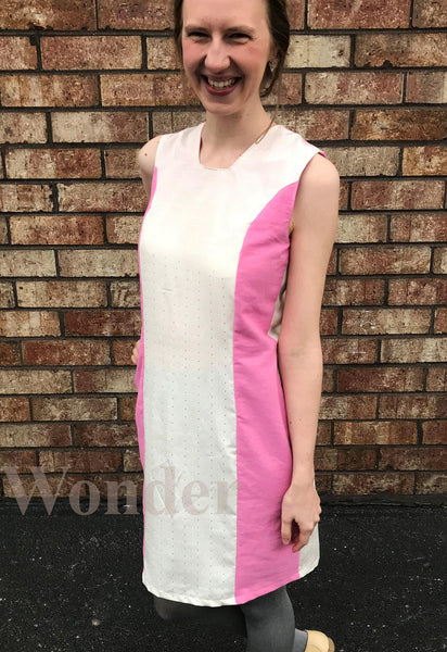 Women´s Pink-White Peppermint Dress - Anke Wonder