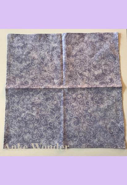 Purple White Fabric Napkins Set - Anke Wonder