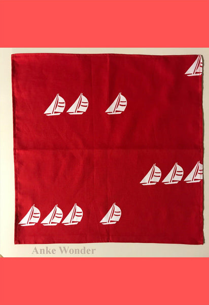 Sailing Ship Fabric Napkins Set - Anke Wonder