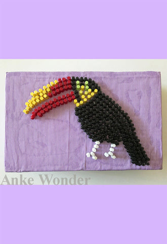 Upcycled Toucan Push-Pin Artwork - Anke Wonder