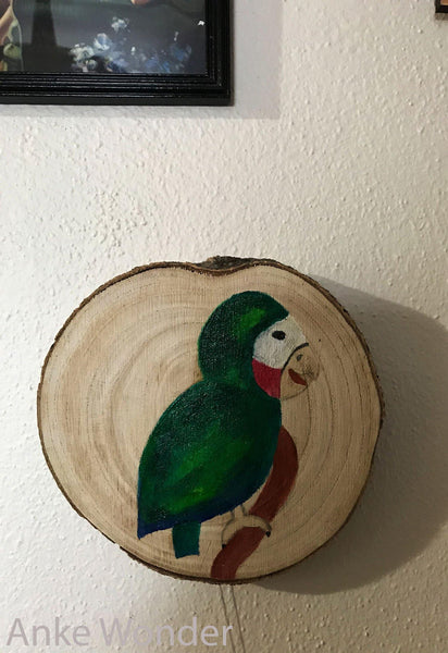 Wooden Cuban Parrot Artwork - Anke Wonder